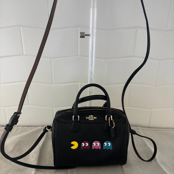 Coach PacMan Bennet Satchel - Micro, Black Leather - Picture 4 of 10